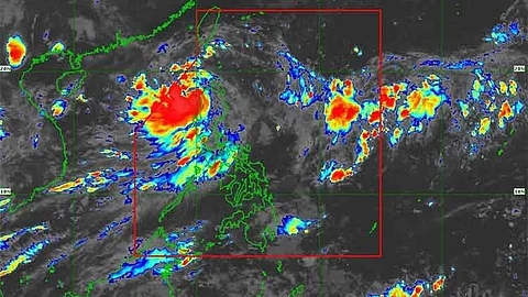 Satellite image of Tropical Storm Enteng as of 7 a.m. Tuesday, September 3, 2024.