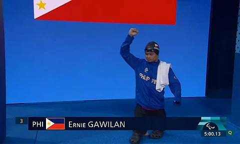 SIXTH-PLACE FINISH. Dabawenyo tanker Ernie Gawilan finishes sixth in the men’s 400-meter freestyle-S7 event of the Paris 2024 Paralympics at the Paris La Défense Arena late Monday evening (Philippine time).
