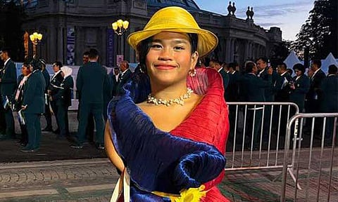 Angel Mae Otom during the opening ceremony of the 17th Paralympic Games in Paris, France.