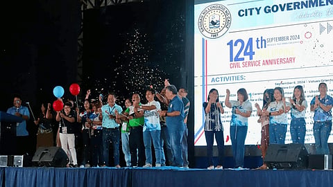Cadiz City Mayor Salvador “Bading” Escalante led the celebration of the city’s feat in the 2024 Cities and Municipalities Competitive Index and the 124th Civil Service Commission anniversary held in the Monthly Flag Ceremony on September 2, 2024.