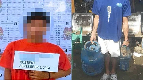 ILOILO. Police officers from Iloilo City Police Station 6 arrest DJ, a 24-year-old robbery suspect, in Arevalo District, Iloilo City, on September 5, 2024.