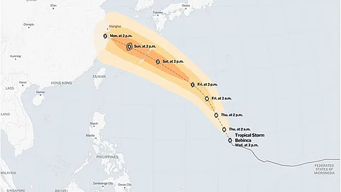 Bagyong Bebinca di moigo sa yuta
