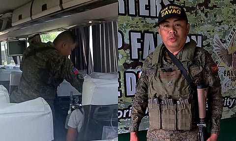 Task Force Davao soldier Joshua A. Jacobo stationed at a checkpoint in Toril, Davao City, has received praise from netizens for his heartwarming gesture. The soldier noticed a child who was on oxygen. He then asked the child’s aunt if he could pray for her niece.
