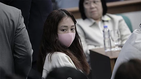 MANILA. Cassandra Ong, who is detained in the House of Representatives, faces the Senate panel for the first time after skipping previous hearings on September 17, 2024.