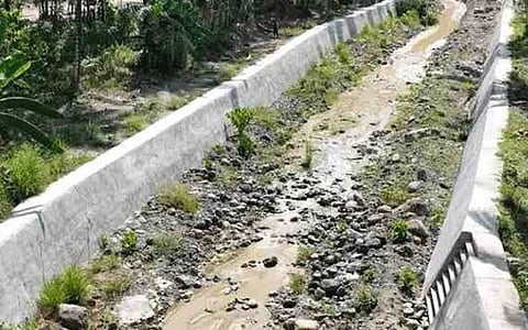ZAMBOANGA. The Department of Public Works and Highways (DPWH) builds P41.1 million flood control structure along along Tinuba River, Barangay Sinubong, Zamboanga City. A photo handout shows the newly completed project aimed to minimize property damage and protect the residents from severe flooding. (SunStar Zamboanga)
