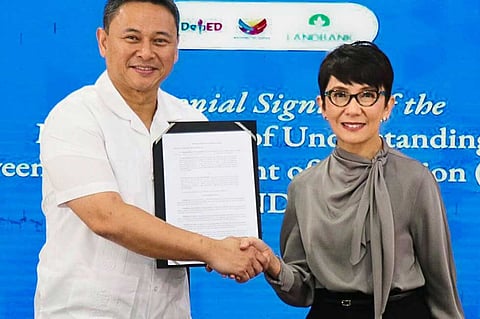 LANDBANK and DepEd Philippines have solidified their commitment to education through the signing of a Memorandum of Understanding (MOU) for the Adopt-A-School Program held on September 11, 2024, at the Bulwagan Hall, DepEd Head Office, Pasig City. The MOU signing was led by DepEd Secretary Juan Edgardo M. Angara (left) and LANDBANK President and CEO Lynette V. Ortiz (right).
