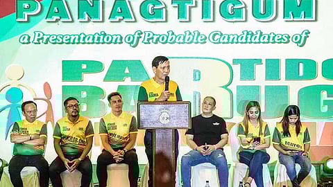 CEBU. Suspended Cebu City Mayor Michael Rama presents on Tuesday, September 24, 2024, the probable candidates for the May 2025 midterm elections under the Partido Barug Team Rama.
