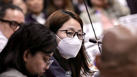 MANILA. Dismissed Bamban, Tarlac mayor Alice Guo attends the Senate Committee on Women, Children, Family Relations, and Gender Equality's hearing on Tuesday, September 24, 2024.