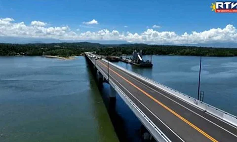 Panguil Bay Bridge that links the provinces of Lanao del Norte and Misamis Occidental (Screengrab from RTVM)