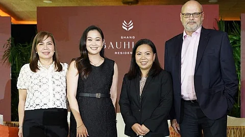 Shang Properties executives (from left): Rose Morales, senior director for Group Sales Shang Properties Inc.; Jayme Uy, director for Marketing Shang Properties, Inc.; Che Diaz, executive vice president - Commercial Shang Properties Inc., and Wolfgang Krueger, executive director at Shang Properties Inc.
