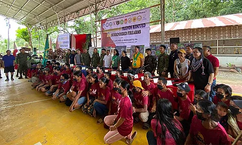 The 35 former rebels from various NPA units across Davao del Norte, Davao de Oro, and Agusan del Sur who returned to the fold of the law were presented by the Eastern Mindanao Command (EMC) of the Philippine Army (PA) at the 60th Infantry (Mediator) Battalion of the 10th Infantry (Agila) Division, Camp Morgia, Barangay Dona Andrea in Asuncion, Davao del Norte. They also surrendered their 20 firearms wherein 16 of those were considered high-powered.