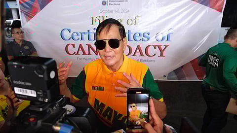 CEBU. Suspended Cebu City Mayor Michael Rama answers questions from the media after he files his certificate of candidacy for reelection in the 2025 midterm polls on Thursday, October 1, 2024.