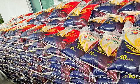 1,582 bags of 10-kilo rice arrived at the NIA Regional Office XI to be sold for the Grand Launching of BBM Rice.
