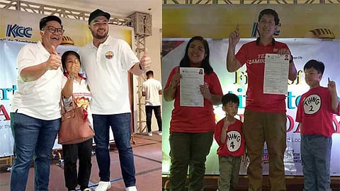 ZAMBOANGA. Two incumbent congressmen -- Jose Manuel Dalipe of the 2nd district (left photo, in glasses) and Khymer Olaso of the 1st district (right photo, in khaki pants) -- are among the six aspirants who filed their certificates of candidacy for mayor in the 2025 midterm elections in Zamboanga City.