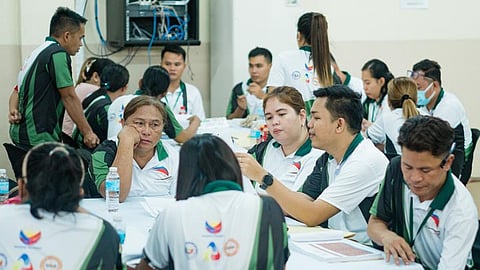 ZAMBOANGA. Some 123 trainees, composing the first and second batches, undergo two-day Training of Trainers on Barangay Drug Clearing Program (BDCP) implementation in Zamboanga del Norte. A photo handout shows the participants intently discussed ways to effectively implement the BDCP in group workshop during the training last week in Dapitan City. (SunStar Zamboanga)