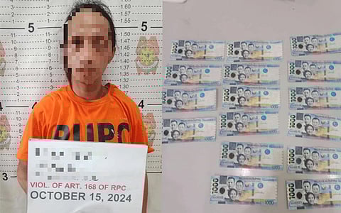 Man using fake money to buy goods arrested in Barangay Tejero
