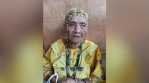 Lola Iran in Bagobo Klata clothing