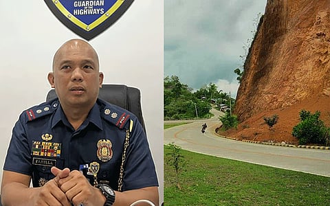 (Left) Lieutenant Colonel Wilbert Parilla, the regional chief of the Highway Patrol Unit 7. (Right) Red Cliff in TCH.