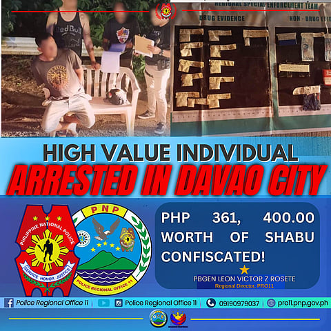 Suspek nga nadakpan sa Toril, Davao City