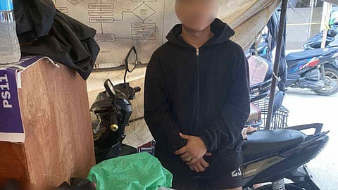 A 23-year-old man was arrested after being caught ordering pig and chicken meat from a mall on F. Llamas Street, Barangay Basak San Nicolas, Cebu City, without paying the goods worth P8,000 at the counter. (Contributed)