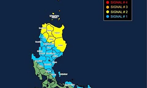 TYPHOON LEON. Typhoon Leon (international name Kong-Rey) further intensified, with PAGASA hoisting TCWS No. 3 over Batanes and the eastern portion of Babuyan Islands on Wednesday (Oct. 30, 2024). The typhoon is forecast to reach its peak intensity during its closest point of approach to Batanes on Thursday. (PAGASA graphics)