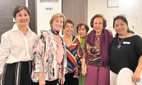 SMILES. Paulette Liu, guest speaker Carmen Valdes, PhD, Tina Unchuan, CVU, Rosebud Sala and Madz Palma.