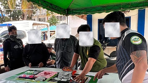 ZAMBOANGA. Lawmen seize over P1 million worth of illegal drugs following a two-hour firefight during a law enforcement operation where the suspects managed to escape in Kilikili East village, Wao, Lanao del Sur, on Wednesday, October 30. A photo handout shows Philippine Drug Enforcement Agency operatives conducted inventory on the pieces of evidence seized during the law enforcement operation. (SunStar Zamboanga)