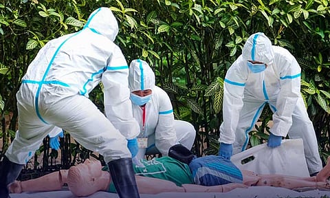 District social workers and direct service implementers from the City Social Welfare and Development Office district offices underwent a three-day training on the Management of the Dead and Missing at Eden Nature Park.
