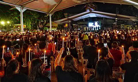 Candle Lighting and Prayer Rally for Vice President Sara Duterte at Rizal Park, San Pedro Street, Davao City, on Saturday night, November 23, 2024.