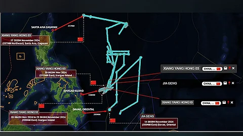 3 ka Chinese research vessels misud sa nasod