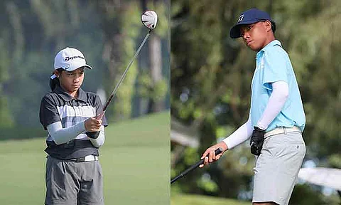 Brittany Tamayo (left) and Ralph Batican (right), winners in the 10-12 age category, exemplify the rising talent from the Junior PGT program.