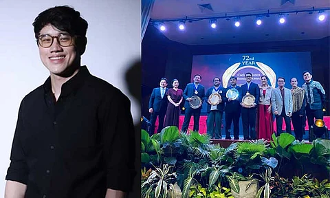 PALANCA HALL OF FAME. Davao City’s Joshua Lim So, sixth from left, joins other awardees during the 72nd Carlos Palanca Memorial Awards.