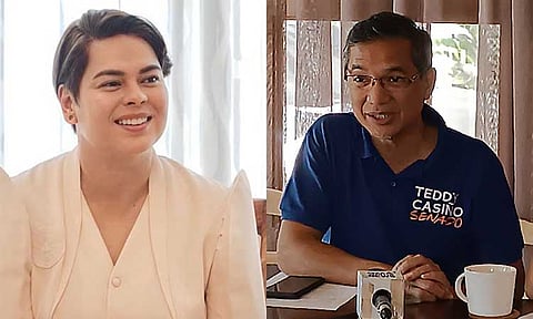Former Bagong Alyansa Makabayan (Bayan) chairperson and senatorial candidate Teodoro “Teddy” Casiño (right) asserted that Vice President Sara Duterte (left) must be held accountable despite growing support from her followers.