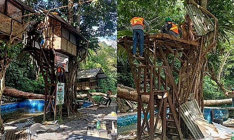 Authorities demolished Camp Eleaga Spring Resort in Barangay Malabog, Davao City, at 9:17 AM on February 20, 2025, citing alleged violations. The resort's management condemned the move, claiming no due process was followed.