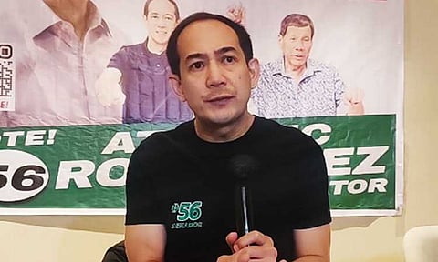 Senatorial candidate lawyer Vic Rodriguez on Friday, February 28, 2025, faced the media in a press conference at the Acacia Hotel in Davao City.