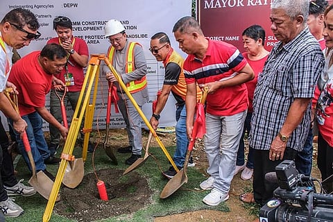 The Cebu City Government, led by Mayor Raymond Alvin Garcia, together with the Department of Engineering and Public Works, spearheaded the groundbreaking ceremony for the slope protection project in the landslide-prone areas of Sitio Tawagan, Sitio Langub, and Sitio Proper in Barangay Sirao, Cebu City, on March 18, 2025.