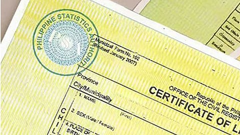 PSA birth certificate.