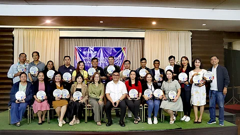 The Department of Social Welfare and Development Field Office in Western Visayas honors 35 media outlets and individuals as 2024 Social Protection Champions during the Media Pasasalamat Awarding Night held in Iloilo City on April 10, 2025. (Photo courtesy of DSWD Field Office VI)