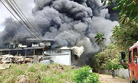 A fire that broke out at a poultry farm in Barangay Lacson, Calinan District, Davao City on Tuesday morning, April 22, 2025, caused an estimated P15 million in damages, authorities confirmed.