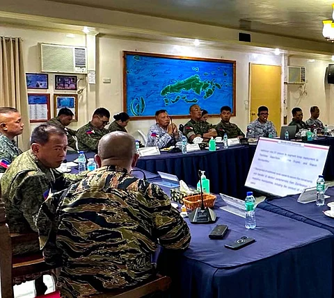 ZAMBOANGA. Lieutenant General Antonio Nafarrete, commander of the Western Mindanao Command (left), leads a series of conferences on Security and Contingency Plans of military units based in Sulu and Tawi-Tawi for the May 12, 2025 polls. He ordered the deployment of additional Quick Response Forces to ensure sufficient troops are available to respond to election-related incidents.