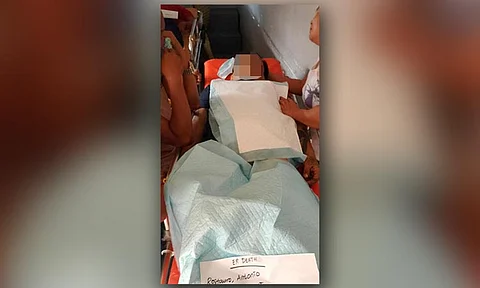 DOA: Dead on arrival (DOA) sa ospital ang biktima human naigo og buwang sa paa sa Sabado, April 26, 2025 sa Brgy. Lanas, Dakbayan sa Naga. /
