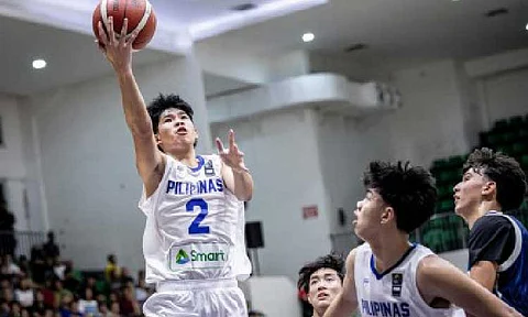 UNBLEMISHED. Gilas Pilipinas Youth Team Captain Jolo Pascual glides for a lay-up during their FIBA U16 Asia Cup SEABA Qualifiers matchup against Thailand on Sunday evening (May 25, 2025) at the Bren Z. Guiao Sports Complex in San Fernando, Pampanga. The nationals demolished Thailand, 87-42, for a 2-0 record. (SBP Photo)