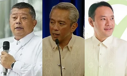 MANILA. Justice Secretary Jesus Crispin “Boying” Remulla, Interior Secretary Jonvic Remulla, and Defense Secretary Gilbert Teodoro Jr.