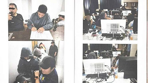 Thirty-one individuals, including 2 Taiwanese nationals, were arrested for their alleged involvement in a large-scale online scamming operation in Lapu-Lapu City on Wednesday, June 4, 2025. (Photos from NBI 7)