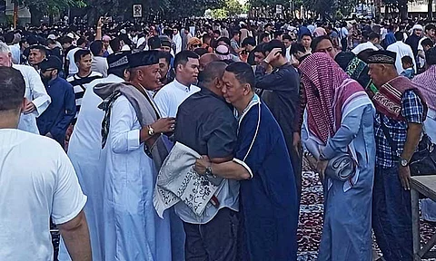 Thousands of Muslim faithful gathered early morning on Friday, June 6, 2025, along Roxas Avenue in Davao City for the Centralized Congregational Prayer in celebration of Eid’l Adha, the Feast of Sacrifice.