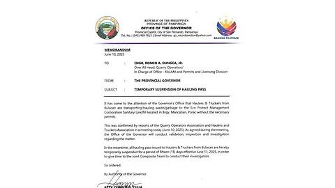 Capitol inspects sanitary
landfills in Pampanga