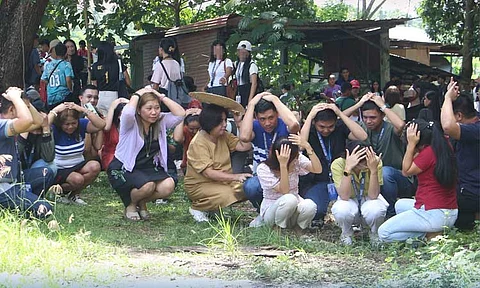 Earthquake drill set in Tagum, June 19