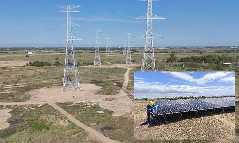 POWERING PROGRESS WITH CLEAN ENERGY. Construction is underway across the 3,500-hectare MTerra Solar site as Workers install solar panels to provide stable and sustainable power supply to millions of households (Contributed photos)