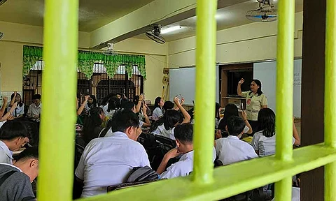 BACK TO SCHOOL. A teacher is giving a lecture to her class at the Davao City National High School, as the school year 2025-2026 kicked off on Monday, June 16, 2025. Nearly 1.4 million Davao learners returned to school on June 16, diving straight into lessons, according to the Department of Education.