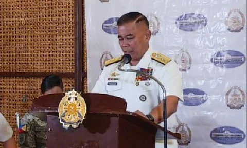 Philippine Navy spokesperson for the West Philippine Sea Rear Admiral Roy Vincent Trinidad (PNA file photo by Priam Nepomuceno)